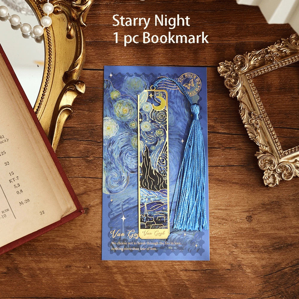 Vintage Floral Hollow Metal Bookmark