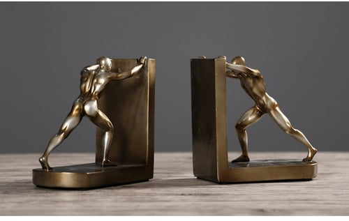 Strong Man Bookends
